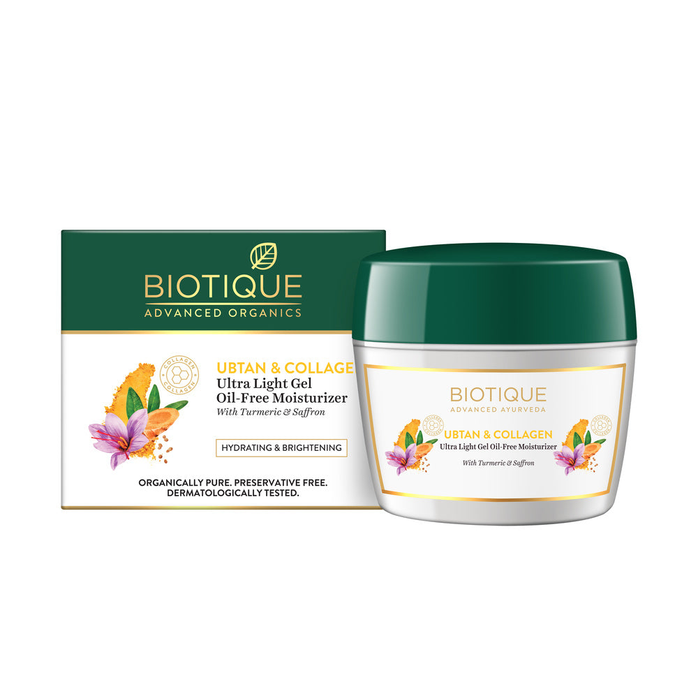 

Biotique Убтан Коллагеновый Гель Увлажняющий Для Увлажнения Осветления Сияющей Кожи Без Масла Легкий 200мл