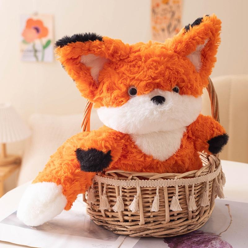 40cm Soft Fluffy Fox Plush Toy Cute Cartoon Animal Fox Stuffed Doll Girls Lover Valentine's Gift Kawaii Sofa Decor Pillows