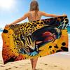 1Pc Leopard Roar Artwork Beach Towel Quick Dry Multiuse For Beach Pool Gym Yoga Home Travel Christmas Halloween Xmas Gift Eg115