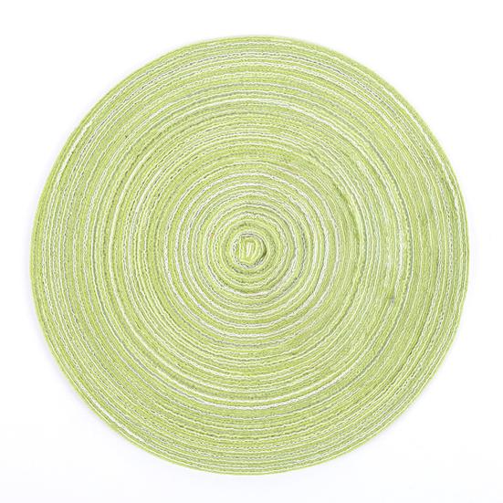 

Плетеная хлопковая салфетка под тарелку в японском стиле, термостойкие коврики на стол для столовой, нескользящие, универсальные защитные коврики для обеденного стола, кухни, ресторана, улицы S зелёный