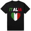 Funny Italy Flag T Shirts Summer Graphic Cotton Streetwear Short Sleeve Heart Italian Flag Birthday Gifts T-shirt Mens Clothes