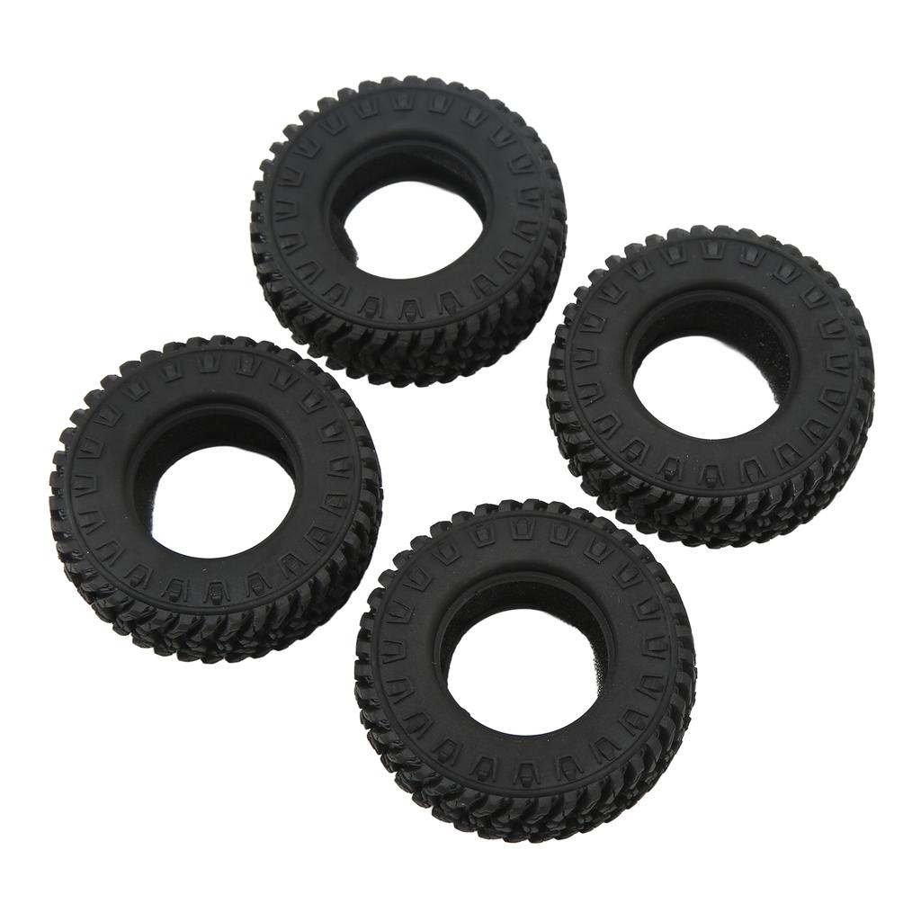 4Pcs RC Rubber Tires Wear Resistant Stable Driving RC Car Tires for FMS FCX24 124 Climbing Car