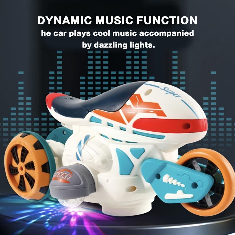 Interstellar Space Motorcycle, Universal Electric Toy, 360° Rotation, Pleasant Music, Beautiful Lights, Safe ABS Material ,battery Not Included