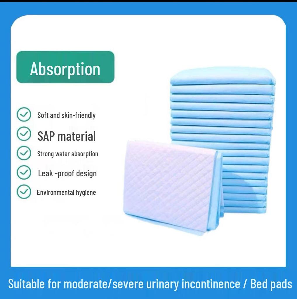 Thickened Disposable Adult Urine Pads for Elderly and Postpartum Women.