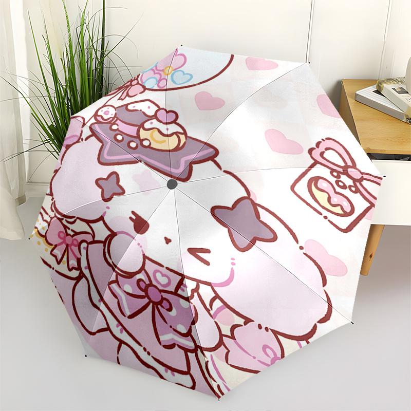

1pc Kawaii Starry Sky Balloon with Bowknots Automatic Opening/Closing Umbrella - Perfect for Fans, Travelers, Daily Use, and Festive Gifts!T091