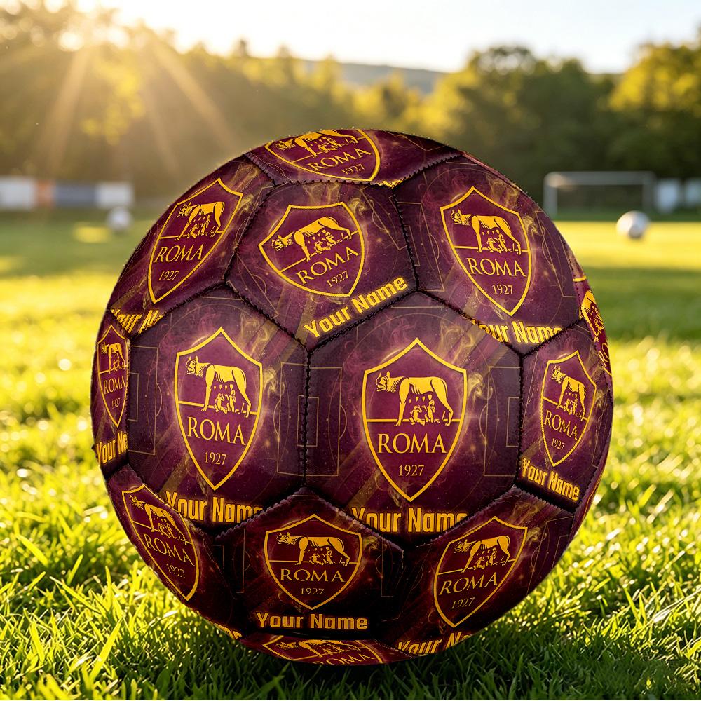 Personalized Size 5 Football AS Roma Pattern Outdoor Game Sports Ball Gift