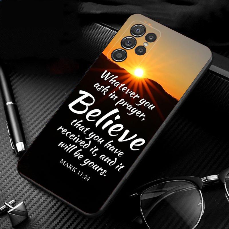 Phone Case for Samsung S26 S25 S24 S23 S22 Ultra S23 S22 S25 Plus S24 FE S26Edge Bible Verse Jesus Christian Case