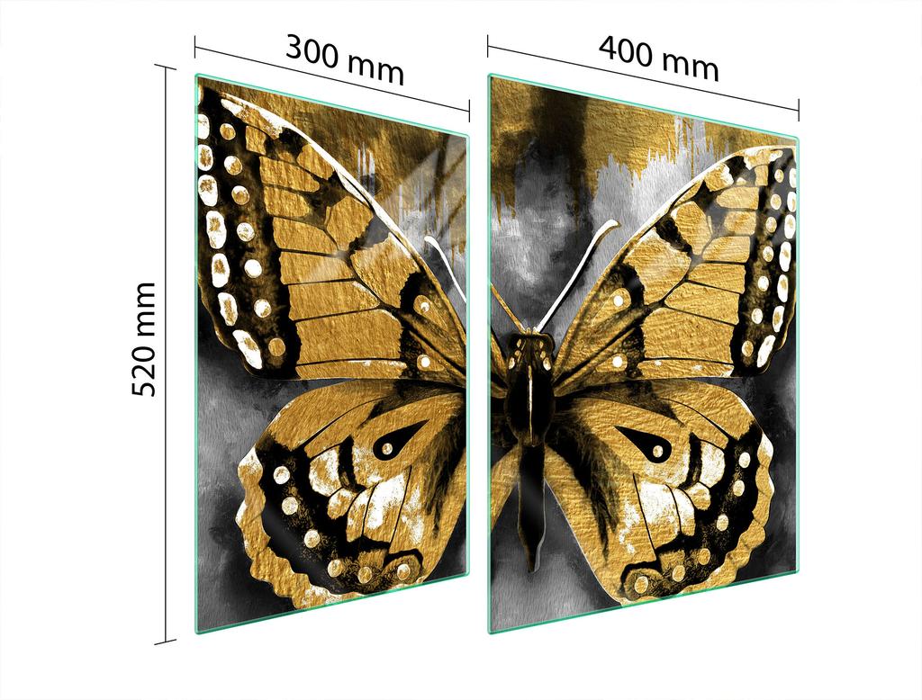SZKLANA PŁYTA OCHRONNA NA KUCHENKĘ 70x52 MOTYL