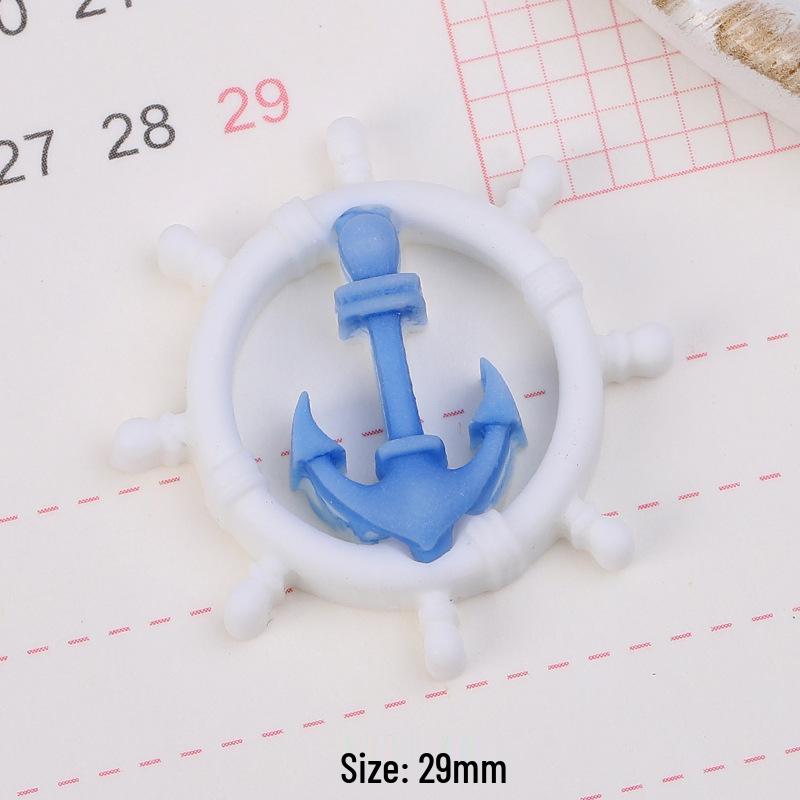 Popular Cartoon Ocean Series DIY Resin Ornaments for Phone Cases & Keychains
