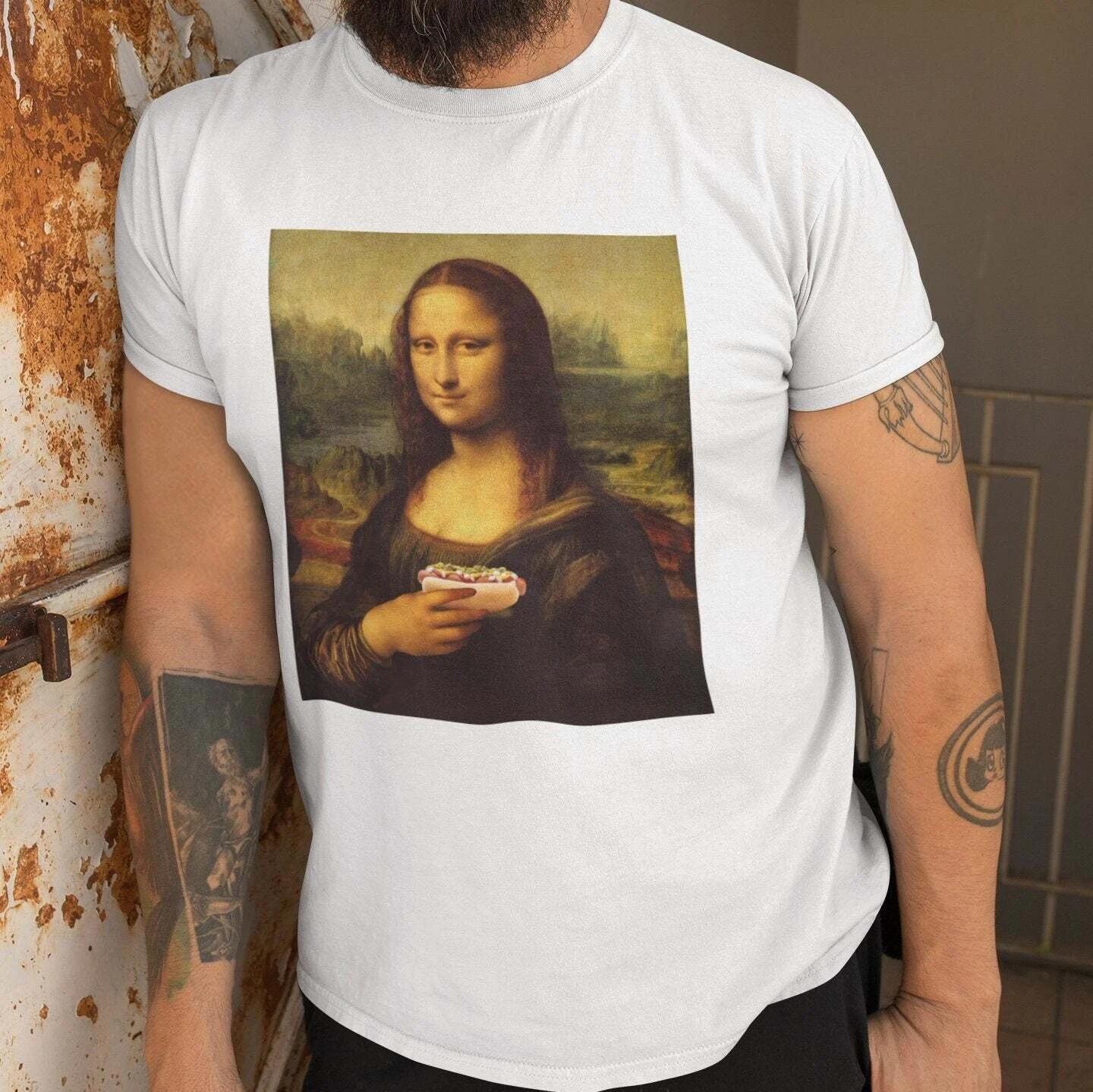 Mona Lisa Hot Dog Shirt XL
