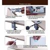 Heavy Duty Aluminum Cabinet Door Dowel Drilling Guide Tool Press Activated Wood Joinery Aid For Seamless Concealed Hole