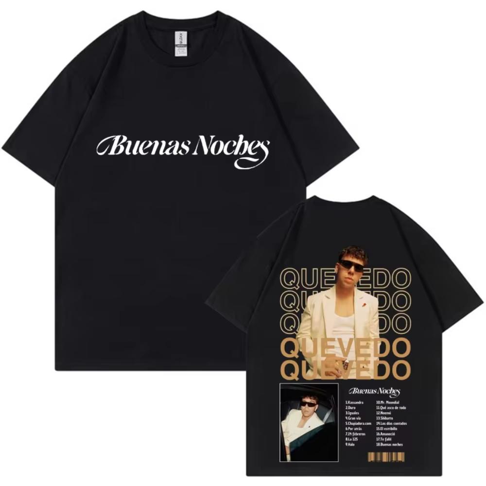 QUEVEDO Buenas Noches T Shrits Unisex Women Clothing Casual Tshrits Oversized Short Sleeves Fashion Hip Hop High Quality T Shrits