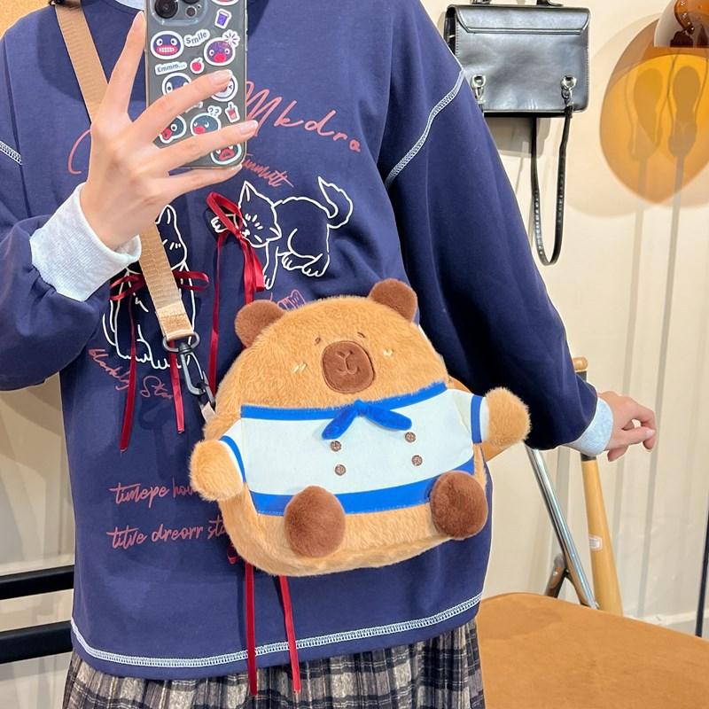 Cute Dolphin Cub Shoulder Messenger Bag New Personalized Chef Fluffy Capybara Small Backpack