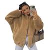 2026 Fall and Winter Women's Comfortable Casual Lazy Style Loose Fleece Pilot Jacket Coat