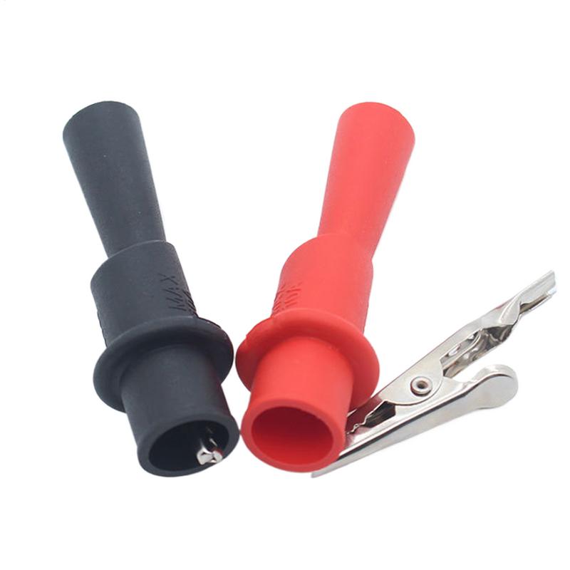 Insulated Test Probe Alligator Crocodile Test Clip Clamp Probe Crocodile Electrical Clamp Alligator Clip Test Probes