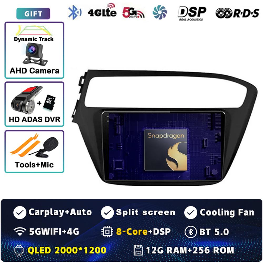 Android 14 Carplay Auto For Hyundai I20 2018 2019 Car Radio 4G WIFI Navigation Player Multimedia srereo 360 Camera GPS Video DSP