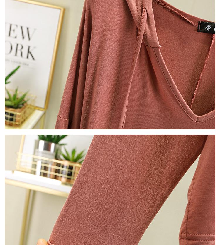 Plus Size Women's Long-Sleeve Modal T-Shirt - Hooded, Solid Color, Sun Protection, Lightweight for Spring/Summer