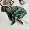 70 double-sided silk scarf, small square scarf, scarf, white rose linen silk scarf, new high-end scarf, shawl cover.