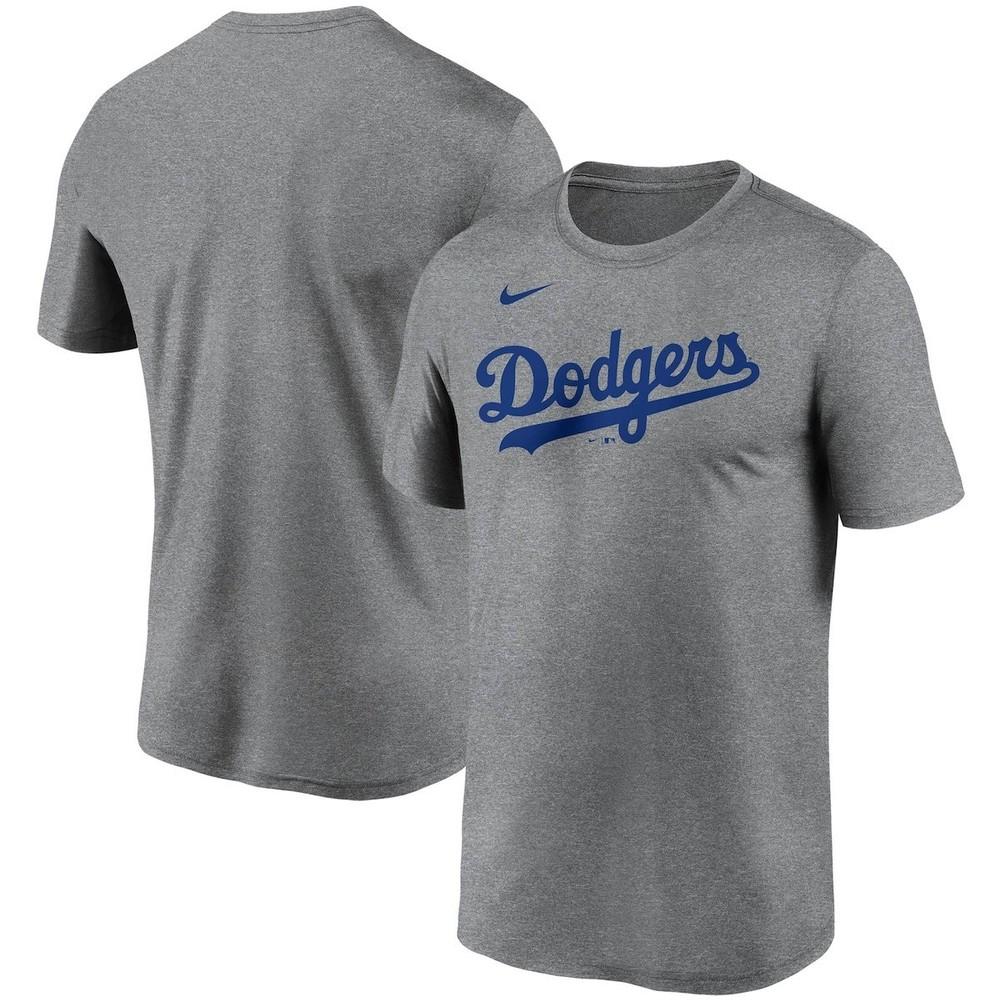 

Dodgers Серый Wordmark Legend Performance Футболка Размер S-5XL Репринт Унисекс Футболка XXL