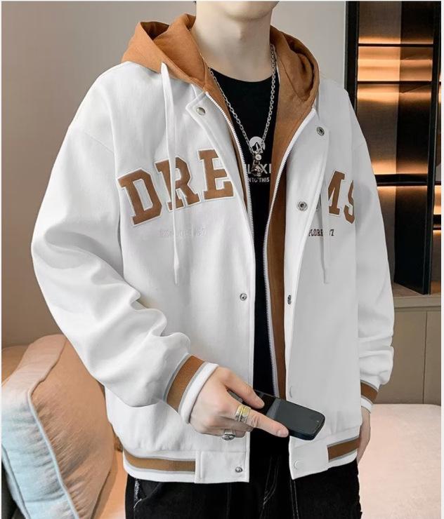Trendy Japanese-Style Long-Sleeve Hooded Jacket for Men - Autumn/Winter All-Match Fashion