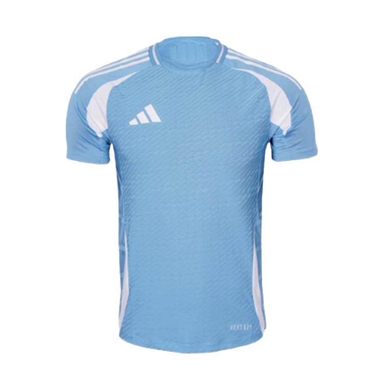 

Adidas Heat.Rdy Brand Logo Round Neck Slim Fit Breathable Raglan Short Sleeve Soccer Shirt Unisex Tops Light-Blue JW9911 L