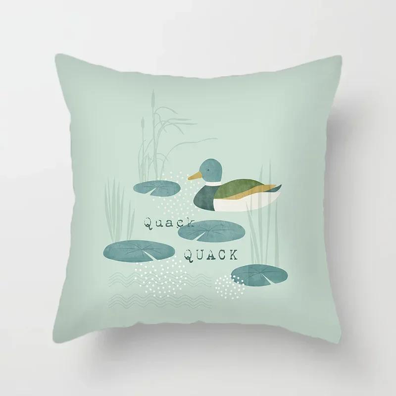 Minimalistischer Cartoon Tierdruck Muster Kissenbezug für Zuhause Wohnzimmer Sofa Schlafzimmer Dekoration Kissenbezug