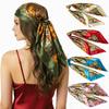 90cm Women's Paisley Silk Headscarf - Versatile European & American Style