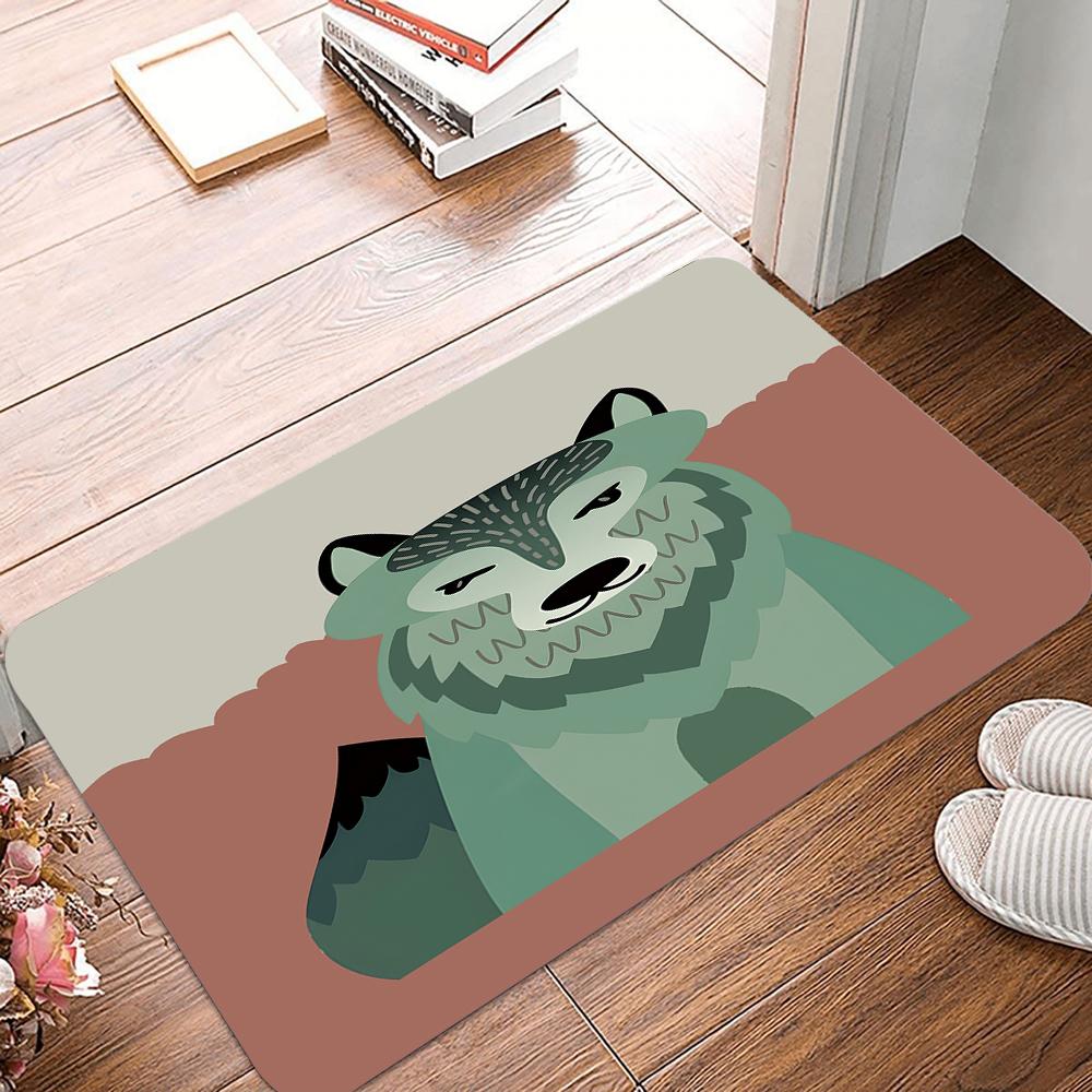 Animal Printed Kitchen Carpet Living Room Dining Room Laundry Floor Mat Bath Balcony Hallway Non-slip Door Mat