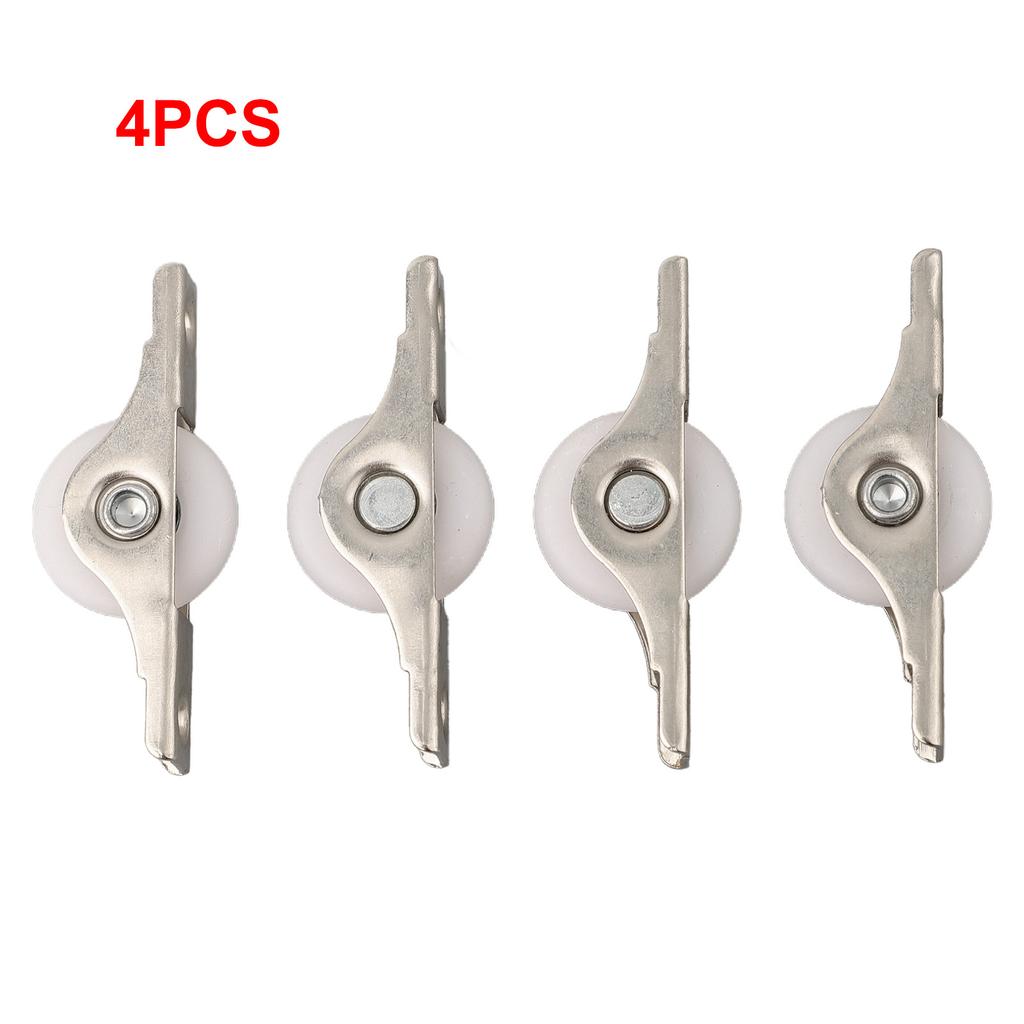 4pcs Window Pulleys 25mm Cabinet Wardrobe Sliding Door Wheel Window Roller Pulley Furniture Door Roller Runner Hardware