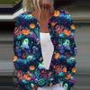 Damen Halloween Print Langarm Strick Cardigan Knopfleiste Pullover Mantel Leichte Oberbekleidung für Herbst und Winter