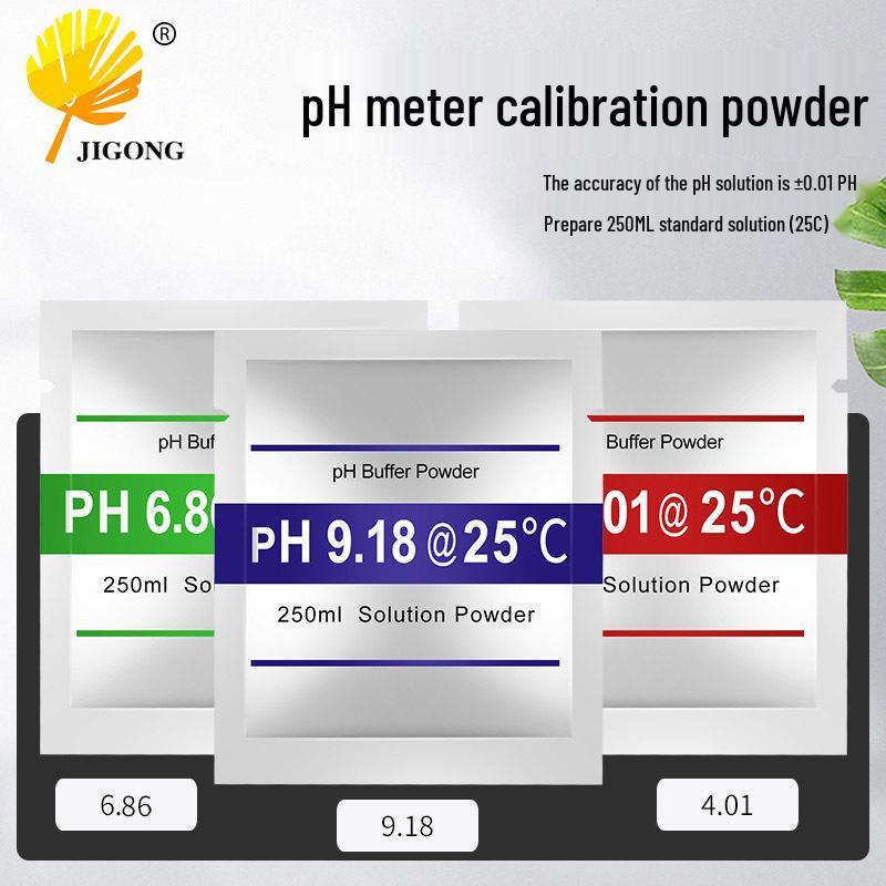 High Precision pH Buffer Calibration Powder Pack: pH 4.01, 6.86, 9.18