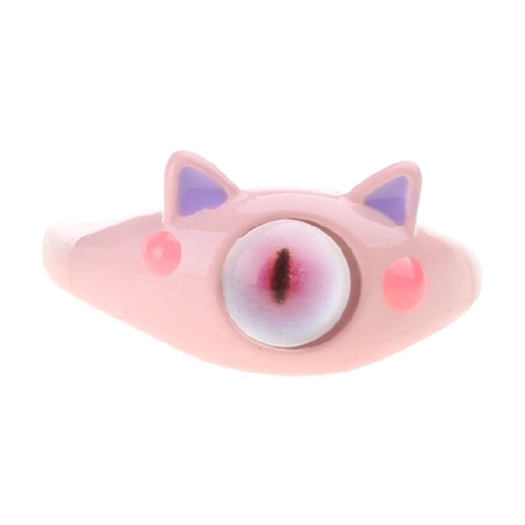 9Pcs Funny Resin Open Finger Ring Cartoon Little Monsters Eyeball Ring Unique Irregular Ring Fashion Jewelry Decoration