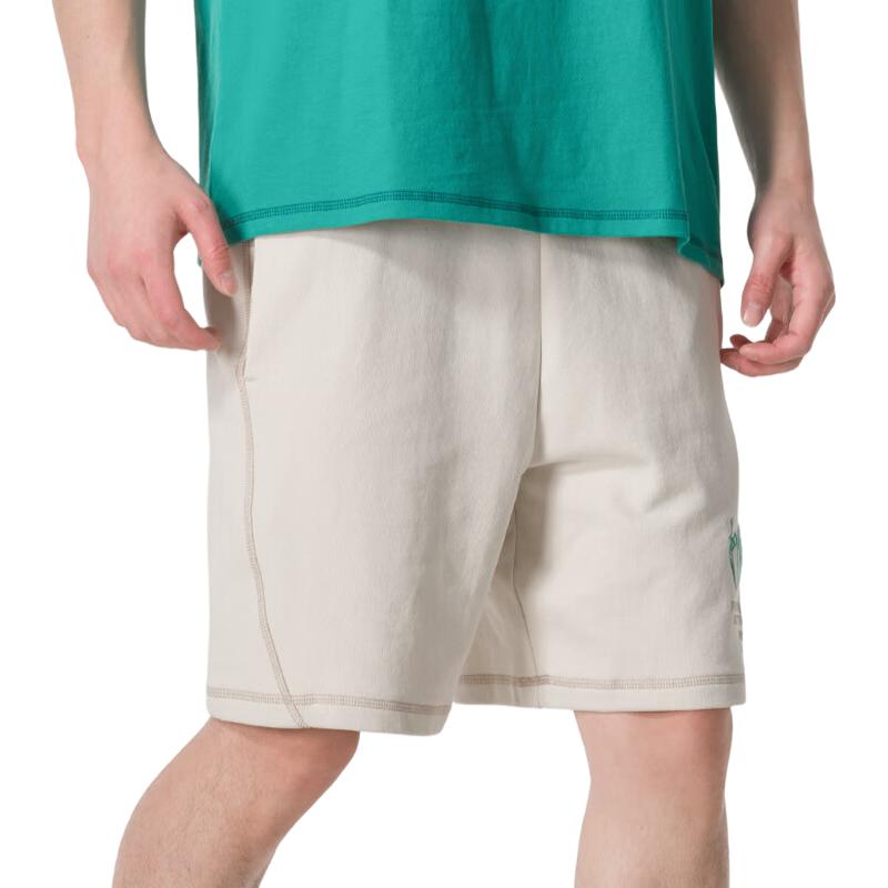 Puma Solid Color Lace-Up Mid-Rise Casual Shorts Unisex Shorts White 626094-87