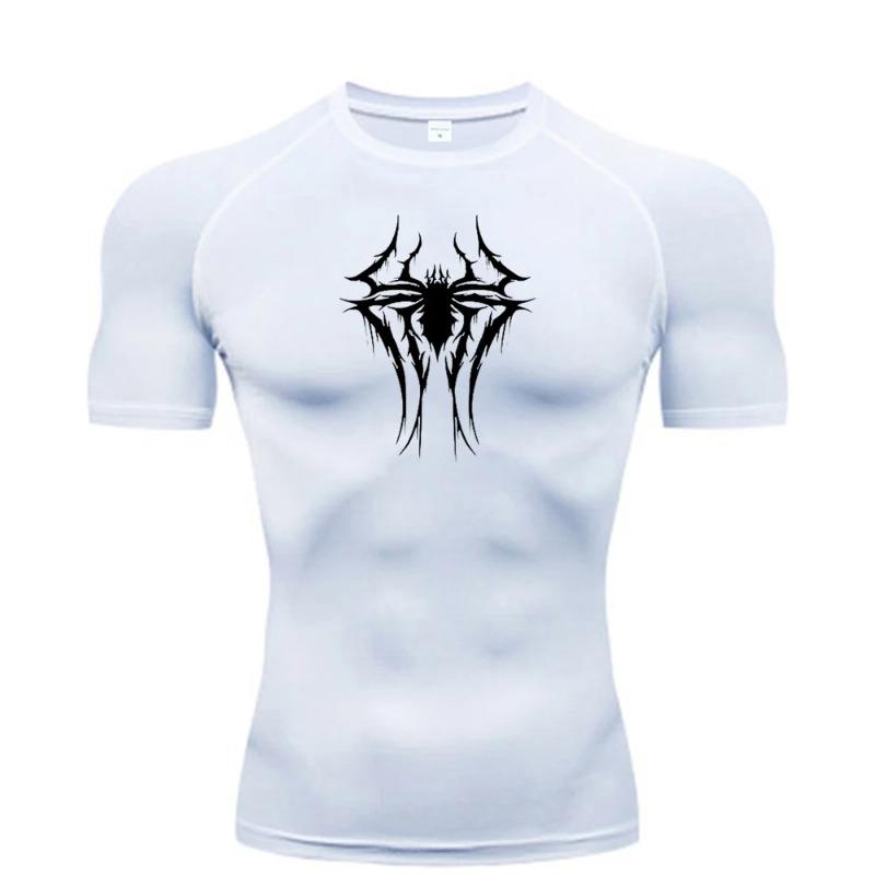 Tight Suit Short-sleeved High Elasticity Quick-drying T-shirt Running Workout Jogging Training Sports Top Trendy Sweat-Resistant Fitness Suit