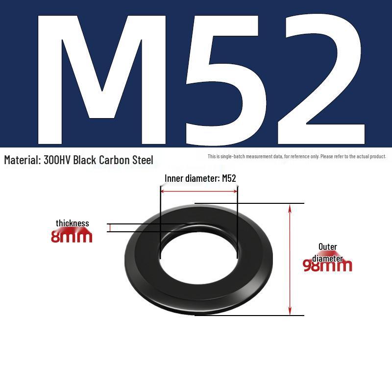 Chamfered Flat Washer 304 Stainless Steel, Blue-White Zinc, Black Zinc, GB97.2, Shim M5 M8 M16