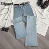Women's High-Waist Washed Flared Jeans