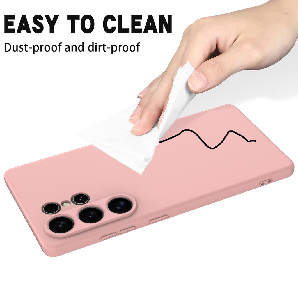 For Samsung Galaxy S25 Ultra Case Liquid Silicone Anti-Scratch Phone Cover with Hand Strap