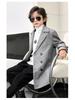 Boys' Mid-Length Wool Trench Coat - Stylish and Warm Korean-Style Overcoat for Autumn and Winter