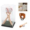 Baseball Box Golf Display Holder with Wood Stand Waterproof Dustproof Souvenir Storage Box Lightweight Baseball Protection