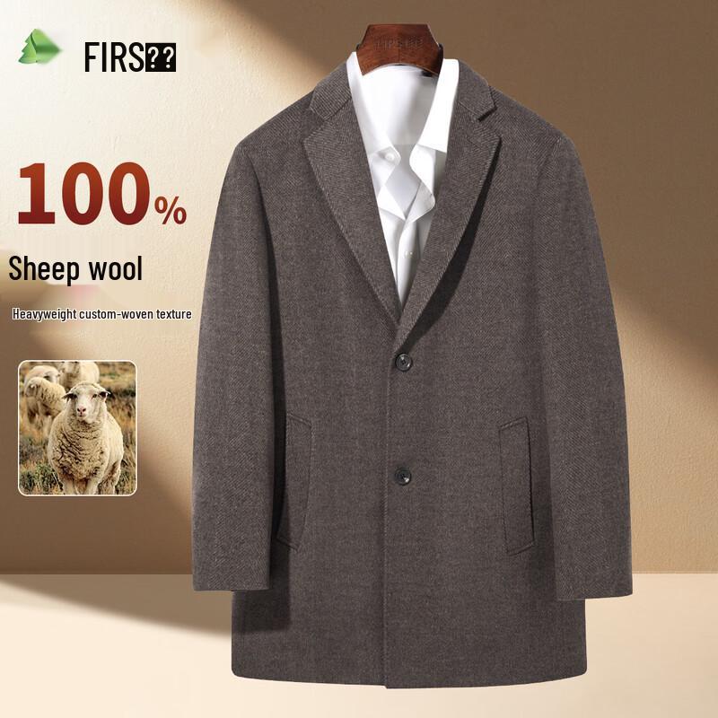

Мужское пальто FIRS из 100% шерсти средней длины в деловом повседневном стиле XL