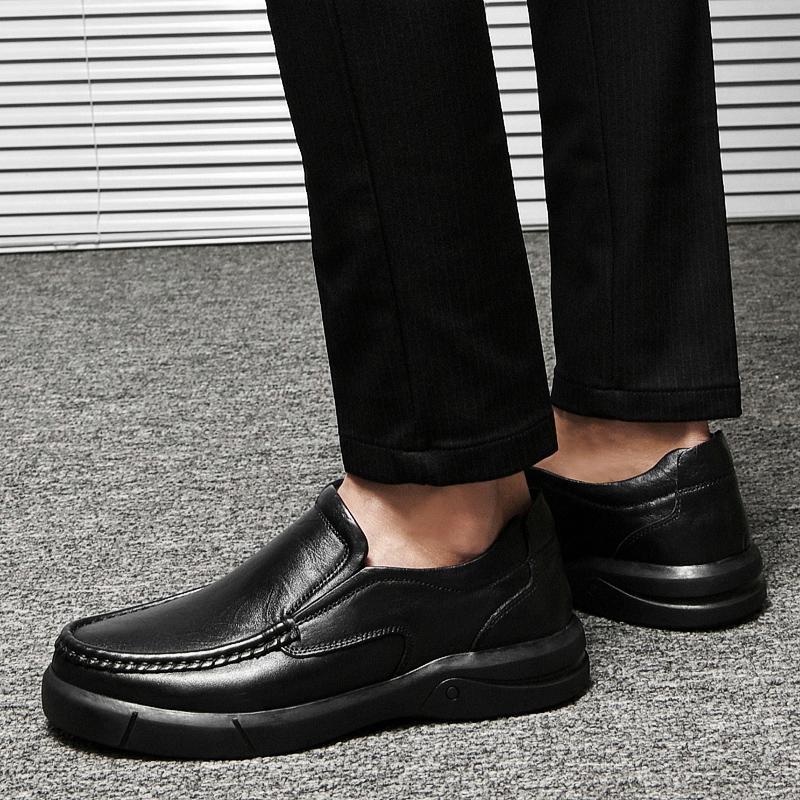 Men Casual Loafers Comfortable Lightweigh Walking Footwear  Breathable Slip On Male Leather Shoes