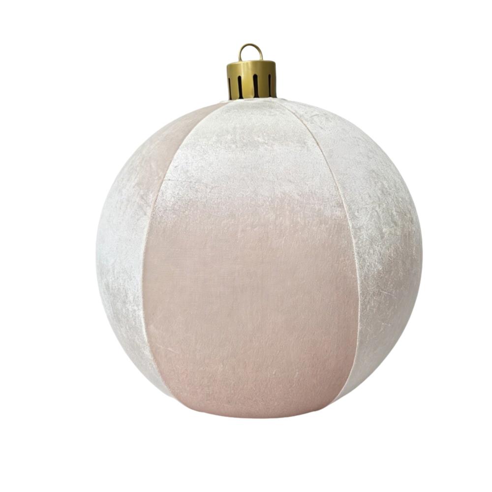 PVC Inflatable Flocked Fabric Baubles Inflatable Christmas Decoration Ball Festive Atmosphere