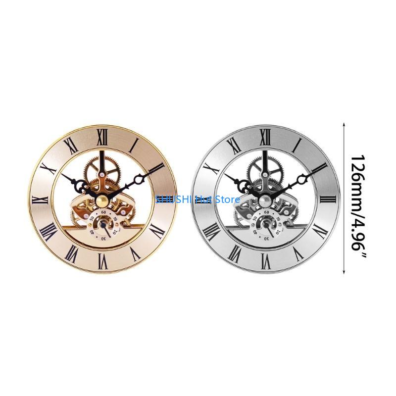 Stylish 4.96in Round Clock Insert Wall Decors Items Exquisite Workmanship D57B