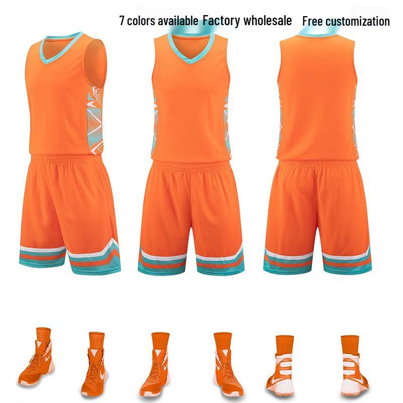 

American Style Basketball Uniform Set - Breathable Training Jersey for Men & Kids 4XL червоний