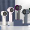 Handheld Mini Turbine Fan With Usb Rechargeable Led Display For Travel And Office Use