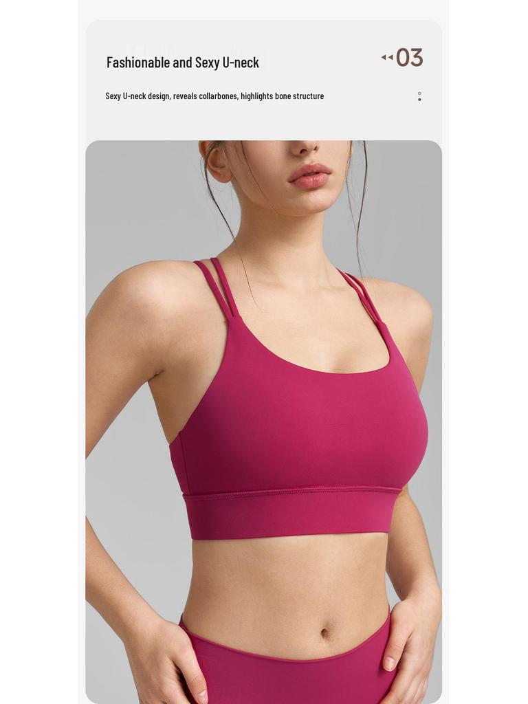 Two-Piece Fitness Set: Seamless Yoga Pants & Cross-Back Sports Bra with Fixed Cups - Women