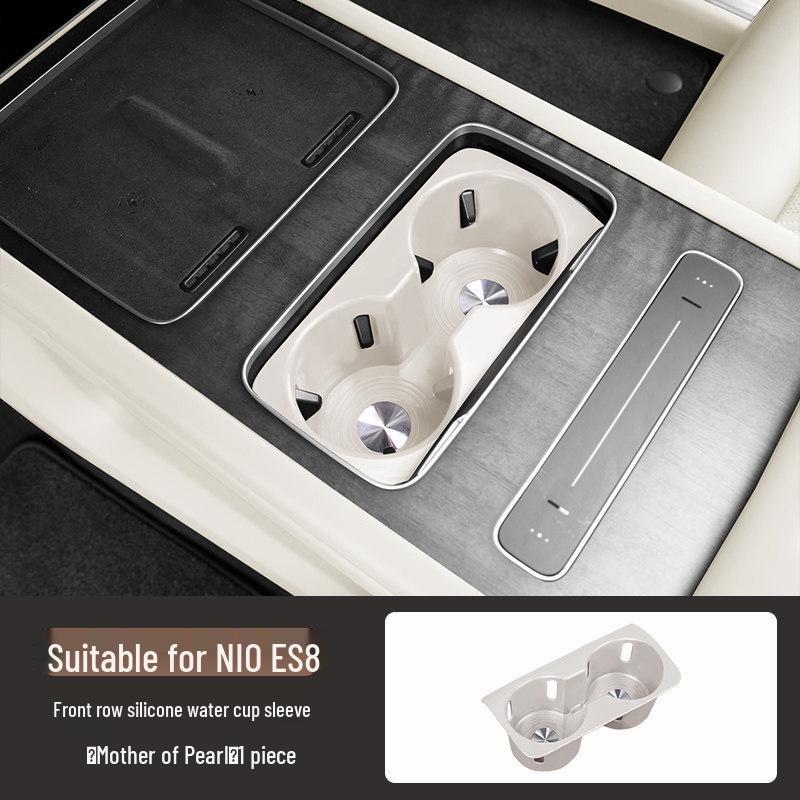 Nio ES8 Silicone Cup Holder: Fits 26 Models, Anti-dirty Protective Cover, Car Interior Decoration Accessory.