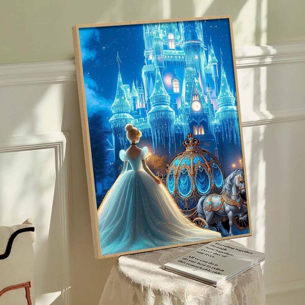 DIY Diamond Painting Crystal Palace and Cinderella Cross Stitch Kit Mosaic Art Diamond Painting Full Circle Diamond Home Decoration