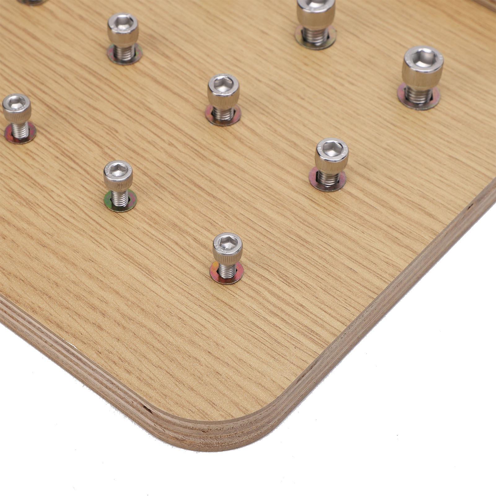 Équipement d'entraînement à la rééducation de la fonction manuelle Vissage Course Mains Vis Bois Fin Flexible Planche d'insertion pour les doigts beige