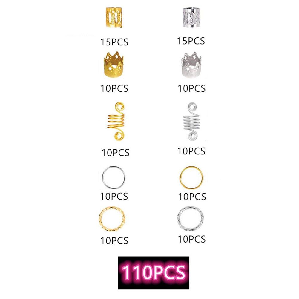 110 Stück Dreadlocks Haarschmuck Haarringe Dreadlocks LM